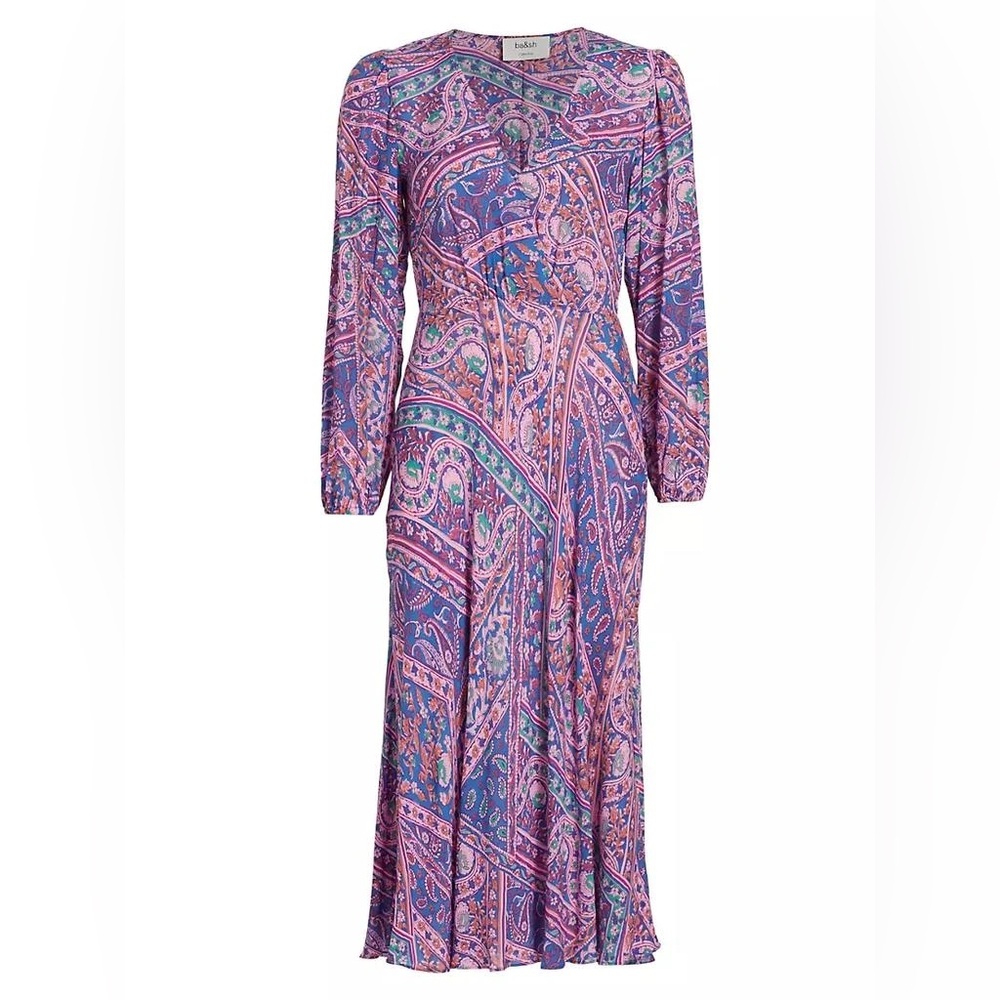BA&SH Frankie Paisley Midi Dress - Picture 4 of 11